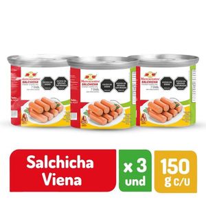 Salchicha Mercacentro Viena 3 x 150 g