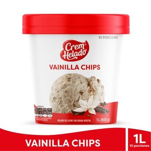 Helado Crem Helado Vainilla Chips 1 Litro/600 g