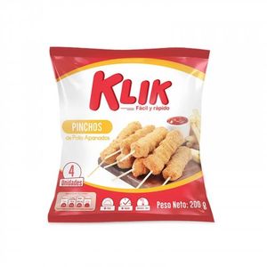 Pinchos Klik Kokoriko Pollo Apanado Bolsa x 200 g