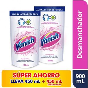 Desmanchador Vanish Líquido Blanco 450ml X 2