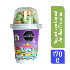 Yogurt Mercacentro Cereal Anillos Frutales 170 g