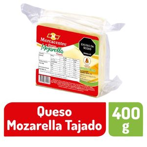 Queso Mozarella Mercacentro Tajado 400 g