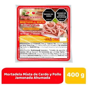 Mortadela Mercacentro Jamonada x 400 g