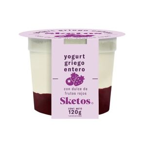 Yogurt Griego Sketos Entero Frutos Rojos x 120 g