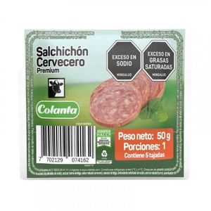 Salchichón Colanta Cervecero Tajado x 50 g
