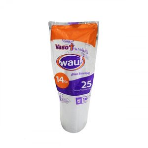 Vaso Wau Traslucido x 25 und 14 Oz Rigido