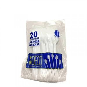 Cuchara Fayco Grande Blanco x 20 und