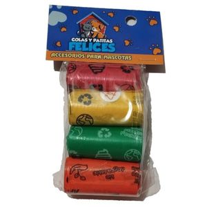 Bolsa Colas Y Patitas Felices Higienica Recolectora 3 Rollos