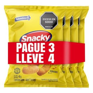 SNACKY colombina saladito pague 3 lleve 4 x40 g c/u