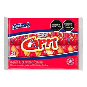 Galleta Capri Metalizada Fresa 24 x 12 g