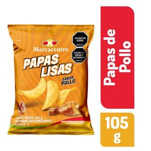 Papas Lisas Mercacentro Pollo x 105 g