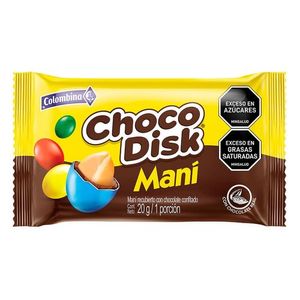 Mani Chocodisk Cubierto De Chocolate x 20 g