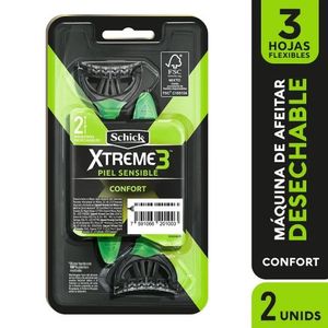 Maquina Schick xtreme 3 Piel Sensible x 2 und