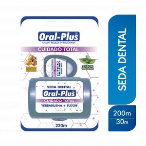 Seda Dental Oral Plus Yerbabuena + Flúor x 200 m Gts 30 m
