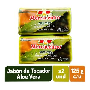 Jabón Mercacentro Aloe Vera 2 x 125 g