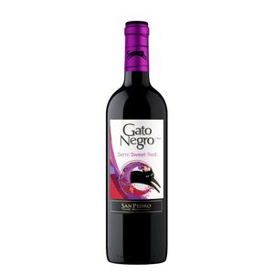 Vino Gato Negro 750 ml Semi Sweet Tinto