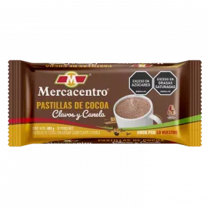 Cocoa Mercacentro Pastilla Clavos y Canela 400 g