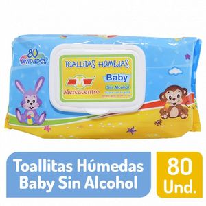 Toallitas Húmedas Mercacentro Sin Alcohol 80 und