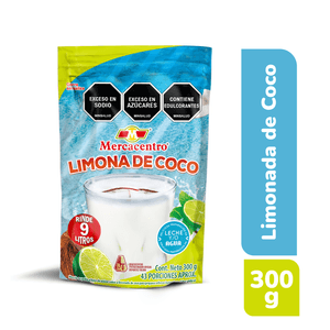 Bebida Instantánea Mercacentro Limonada De Coco 9 Litros x 300 g