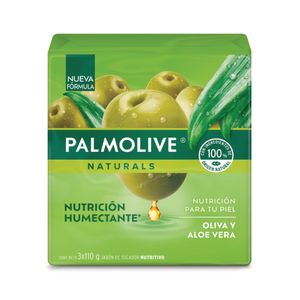 Jabón Palmolive Naturals Oliva y Aloe Vera en barra 3x110g