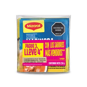 Crema Maggi Marin + champi + sopa Ajiaco Pague 3 Lleve 4