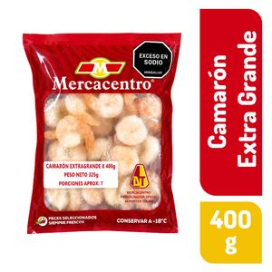 Camarón Extragrande Mercacentro x 400 g