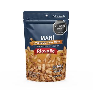 Mani Riovalle Tostado Con Miel x 140 g