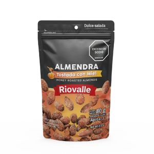 Almendra Riovalle Tostada Con Miel x 80 g