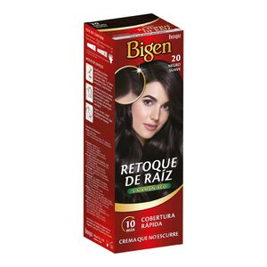 Tinte Bigen Retoque De Raiz 20 Negro Suave x 125 g