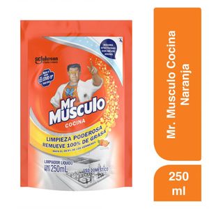Mr Musculo Quita Grasa Naranja Repuesto x 250 ml