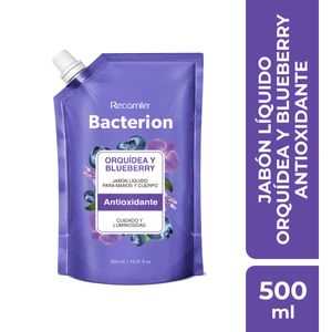 Jabon Bacterion Liquido Orquidea Y Blueberry Doypack x 500 ml