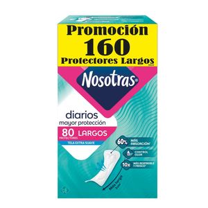 Protectores Nosotras Diarios Largos x 160 und