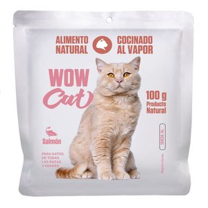 Wow Cat Alimento Cocinado Dieta Salmón x 100 g