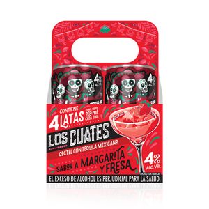 Coctel Los Cuates Con Tequila Fresa 4 und x 269 ml c/u