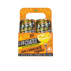 Coctel Los Cuates Con Tequila Mango 4 und x 269 ml c/u